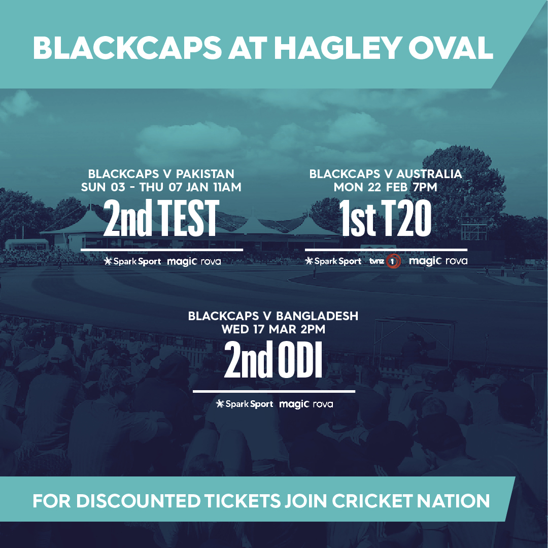 Hagley Oval set to host the Blackcaps this summer!