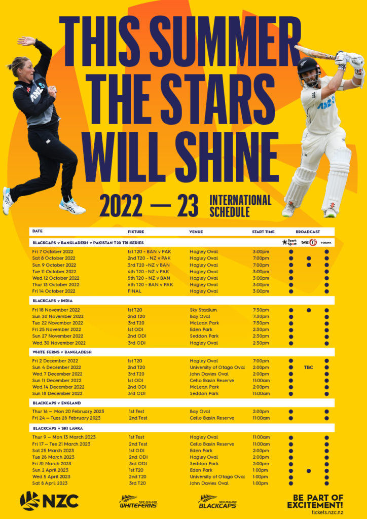 International Summer Cricket Schedule 2022-23