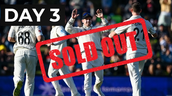 Saturday SOLD OUT at Hagley Oval | Limited tickets remain for days 1,2 & 4