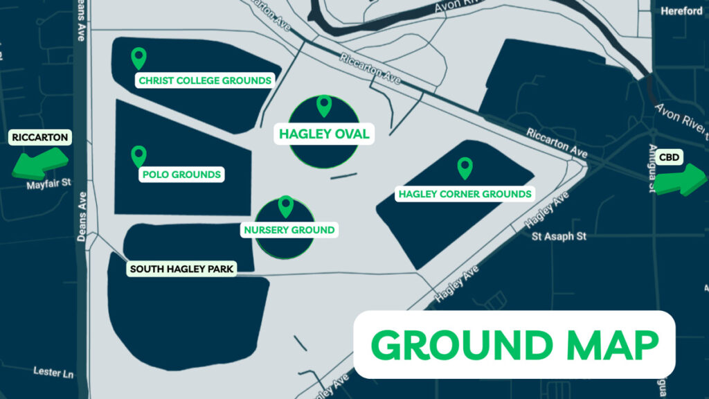 Hagley Oval Ground Map